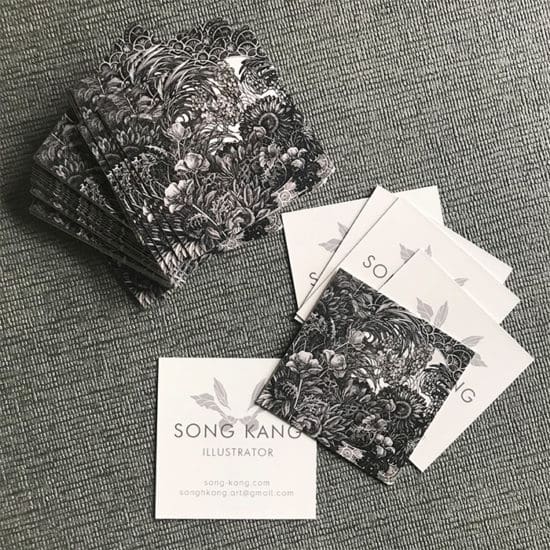 Song Kang square business cards
