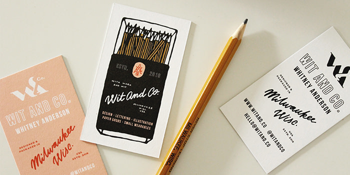 Wit and Co small business cards