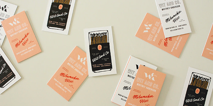 Wit and Co illustrated business cards