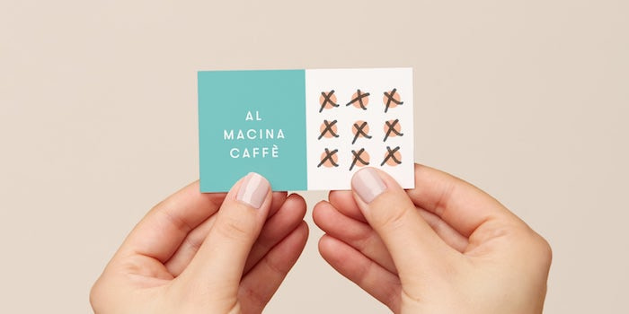 Hand holding loyalty card