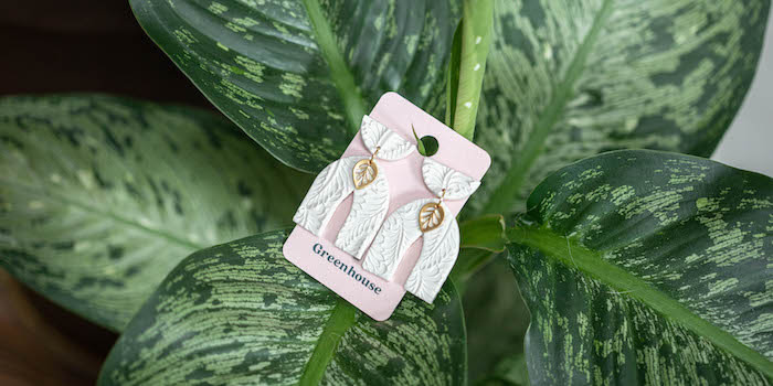 The Greenhouse Trends earring backing cards