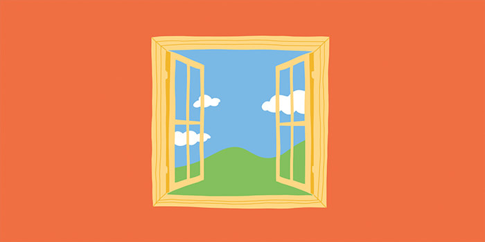 Illustration of an open window by artist Söber from soberlandart