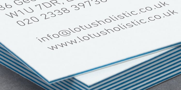 Closeup of luxe premium paper business cards