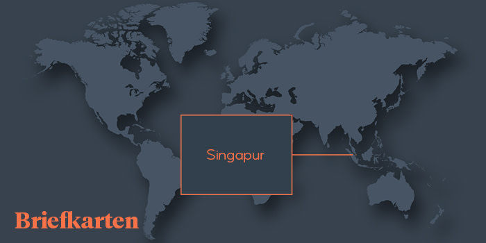 Map calling out Singapore as the top notecard purchase location