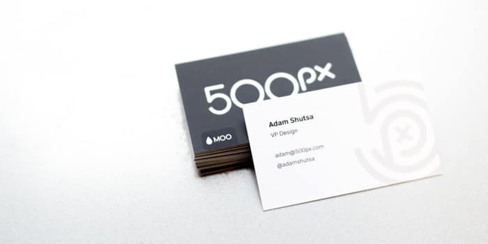 500px Super Business Cards