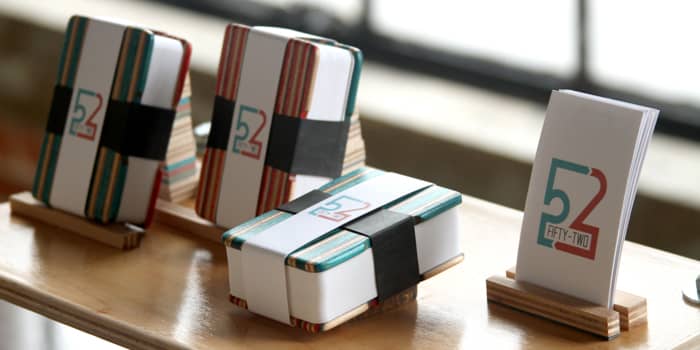 Issac Gibson Rounded Corner Business Cards in a box