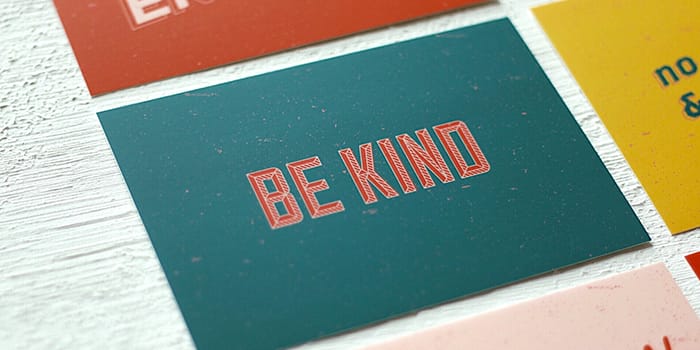 Love Bound be kind postcard