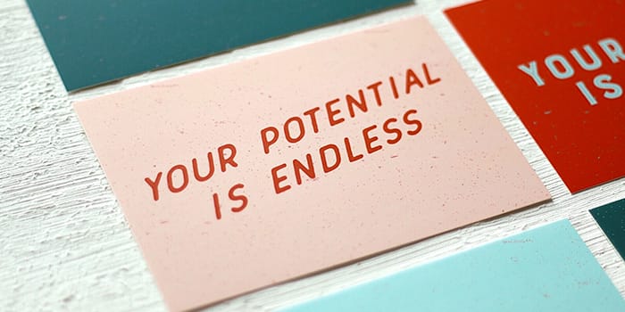 Love Bound your potential is endless card