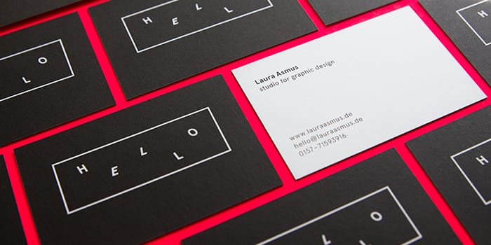 Monochrome Laura Asmus business cards