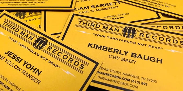 Third Man records business cards
