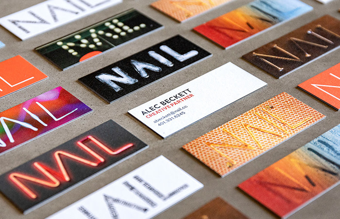 Mosaic of Nail mini business cards