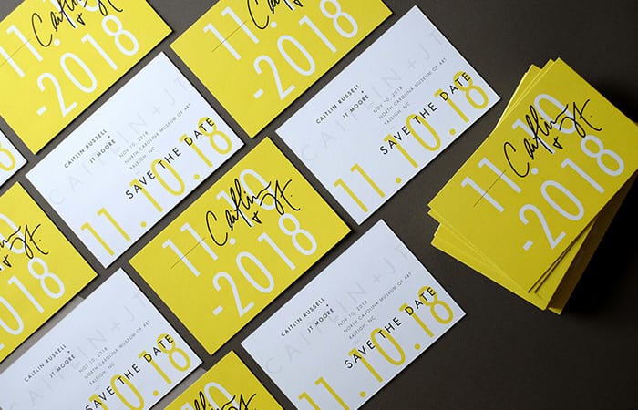 The Letterist save the date cards
