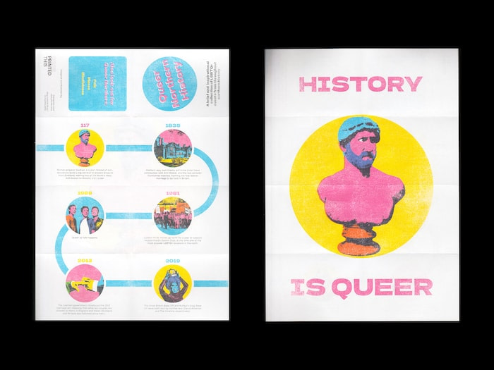 Queer history pamphlet by Chris Printed This