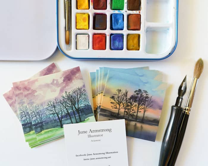 June Armstrong watercolor nature cards