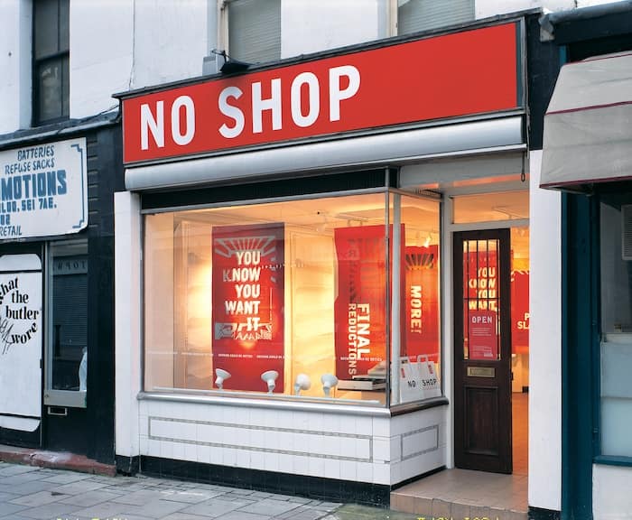 No Shop project for Friends of the Earth and Buy nothing day by Sophie Thomas and Kristine Matthews
