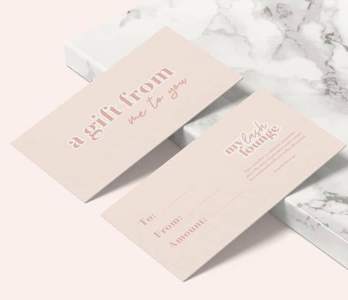 Lash Lounge gift cards by the Social Collective Agency