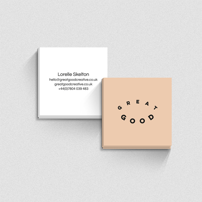 Great Good minimalist business cards