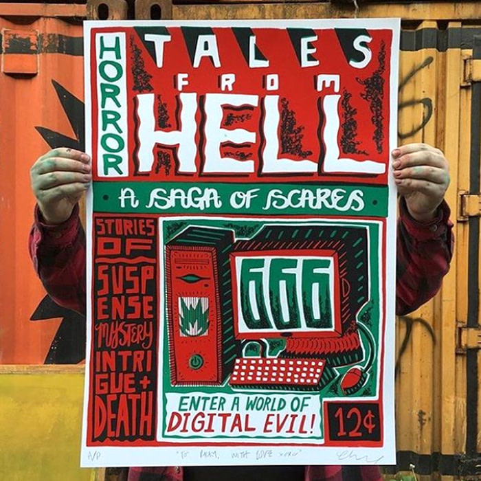 Tales from hell poster design by Charlie Gould