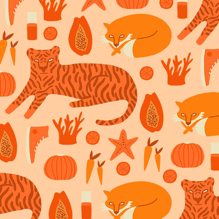 Orange pattern Melanie Johnsson