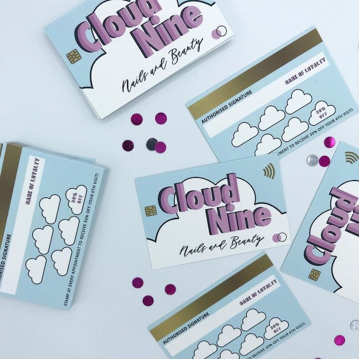 The Logo Page loyalty card design for Cloud Nine
