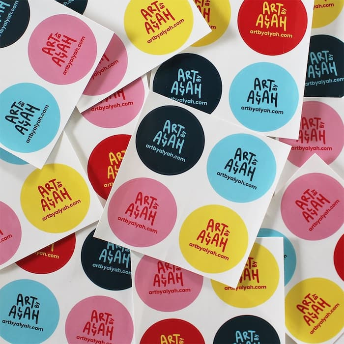 Colorful round stickers by Art by Alyah
