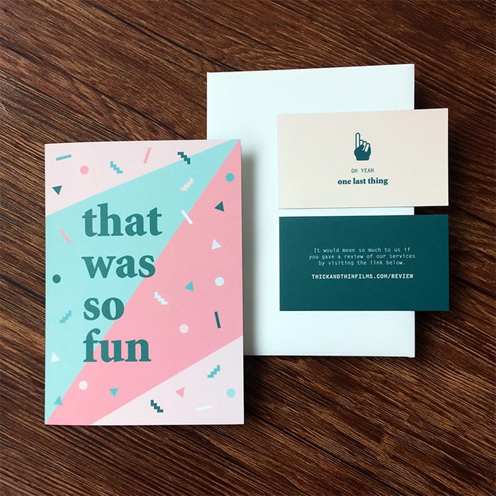 That was fun thank you card