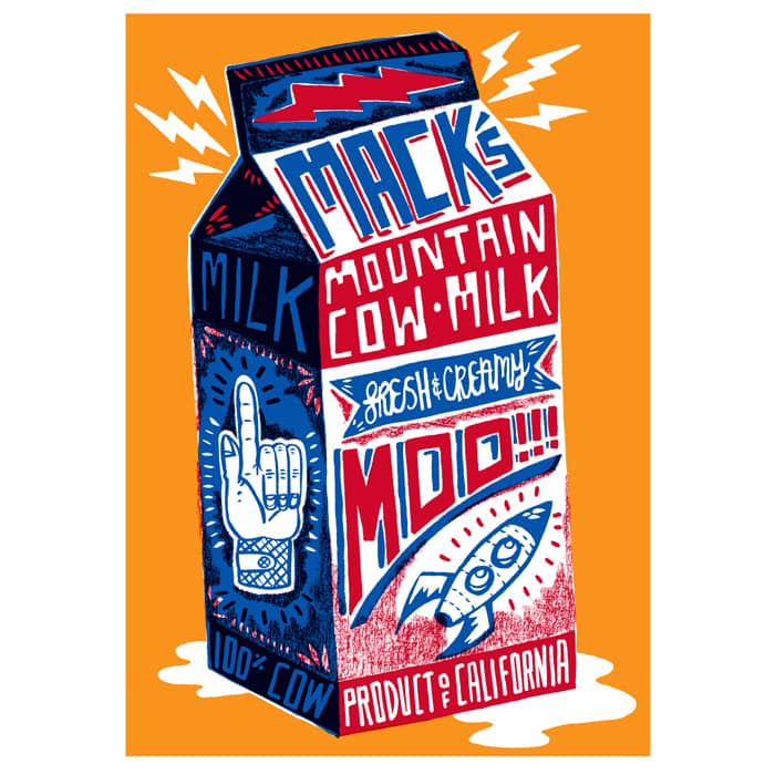 Milk carton design by Charlie Gould