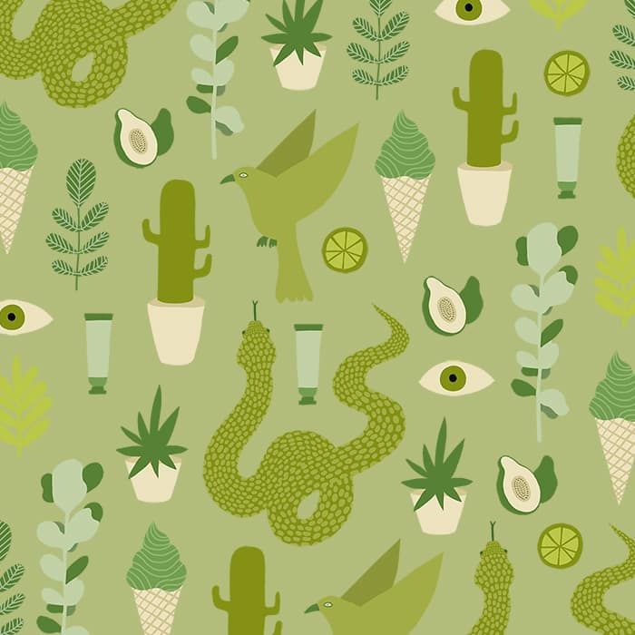 Green pattern Melanie Johnsson