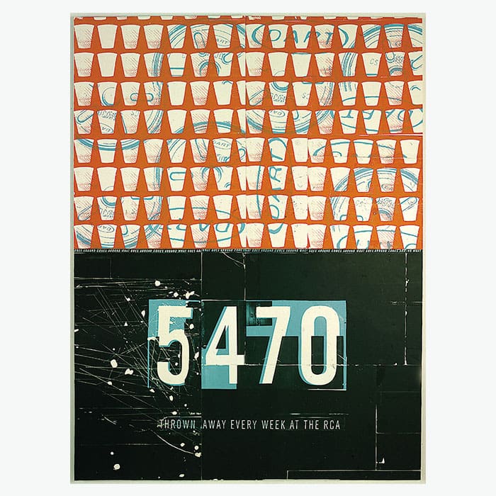Poster for the What goes around comes around project by Sophie Thomas and Kristine Matthews at RCA