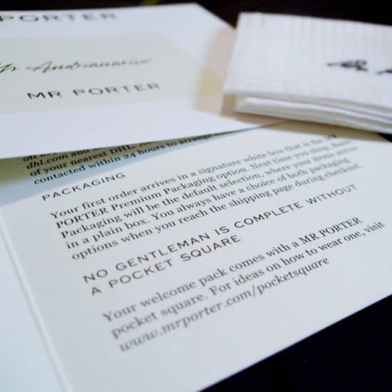 Packaging Inserts Mr Porter