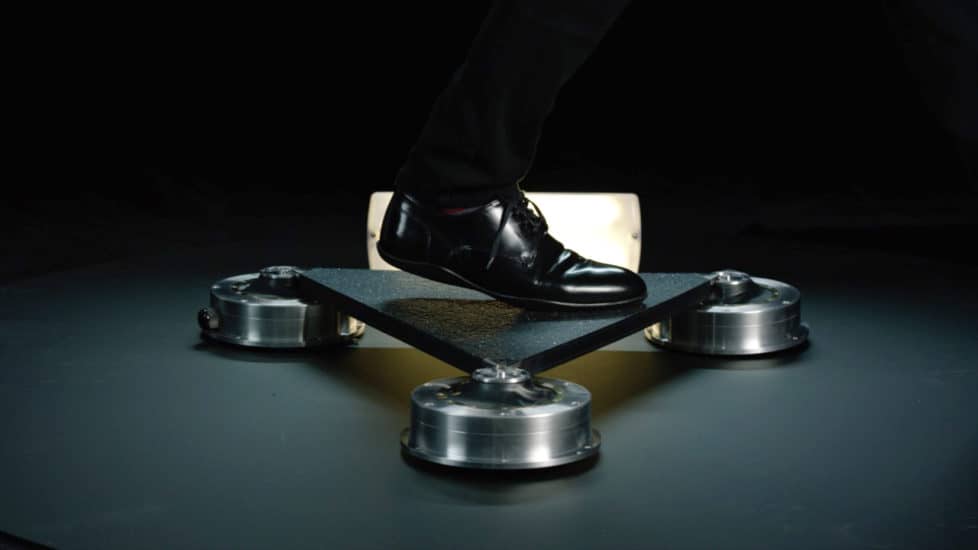 A man standing on a Pavegen tile